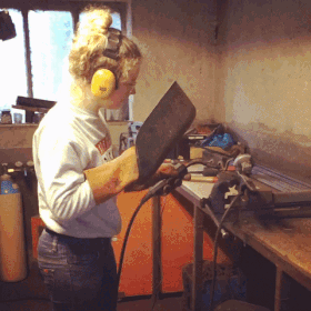 Me welding for the first time