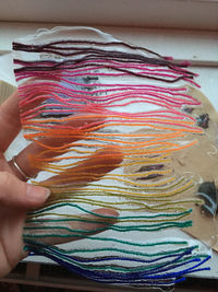 threads dried in glue