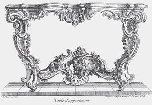 Design for a table by Juste-Aurele Meissonnier, Paris ca 1730.jpg