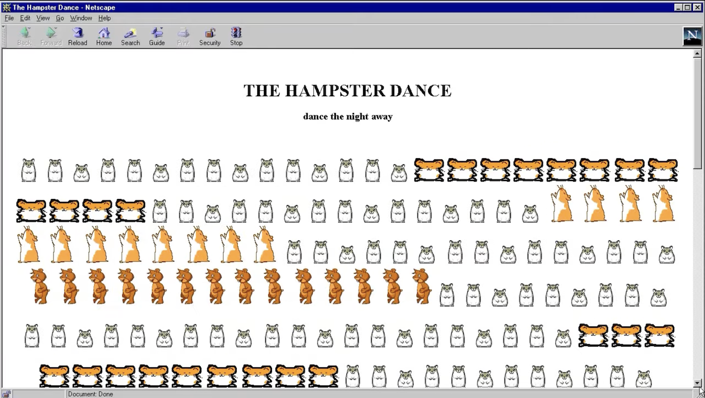 File:The Hampster Dance website in 1999 in Netscape Navigator 4.04