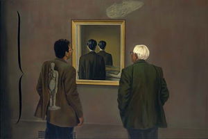 Atul Dodiya, 'Three Painters', 1996, oil & acrylic on canvas.jpg